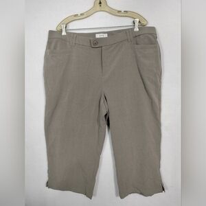 CJ Banks Taupe Capri Pants